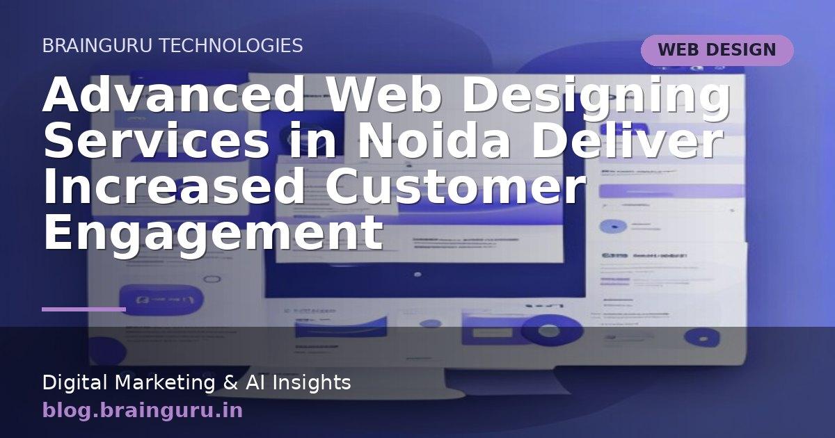 Advanced Web Designing Services in Noida Deliver Increased Customer Engagement