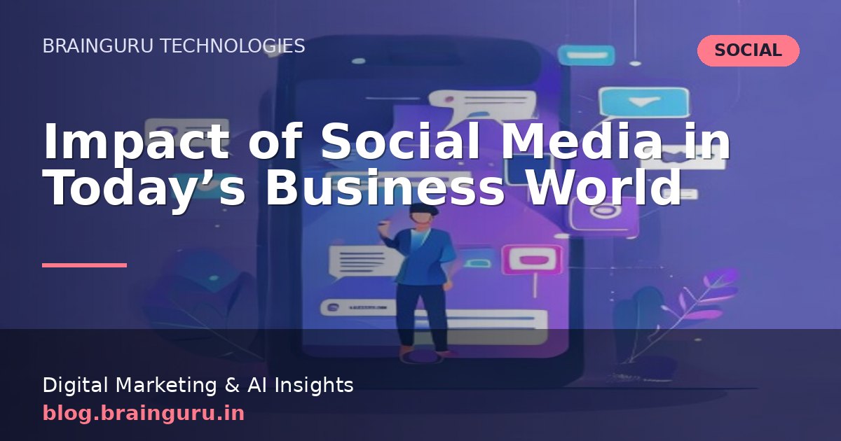 Impact of Social Media in Today's Business World