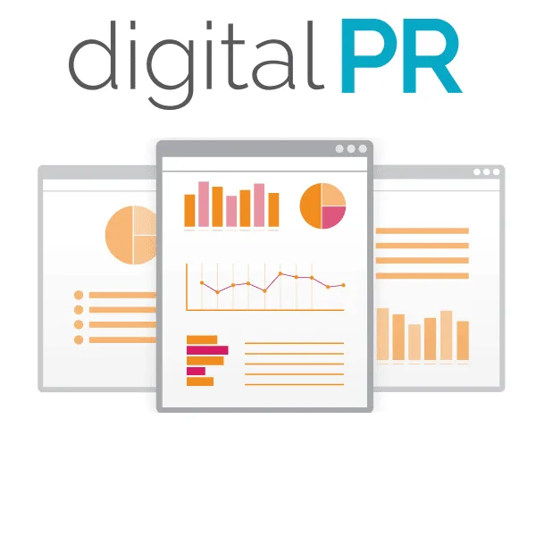 Digital PR strategy connecting a brand to media coverage, backlinks and social engagement online
