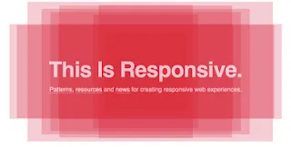 'This is responsive' patterns illustrating responsive web design across screen sizes